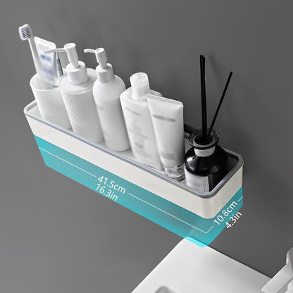 Wall Hanging Storage Cabinet Rack Punch Free Multifunctional Bathroom Toilet Above Artifact Shelf Organizer Without Drilling - Lily Depot