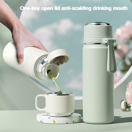 450ml Water Bottle with Lid 316 Stainless Steel Vacuum Cup with Tea Infuser Thermal Water Bottles Thermos for Water Drinkware - Lily Depot