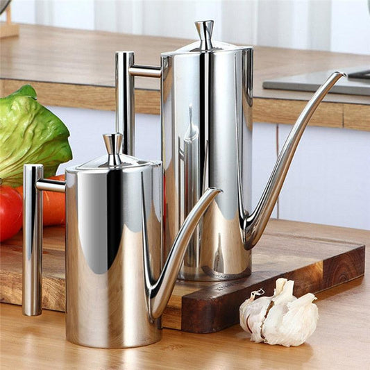 500/700ml Stainless Steel Olive Oil Bottle Vinegar Dispenser Sauce Seasoning Batcher Can Pots Oil Container Kitchen Accessories - Lily Depot