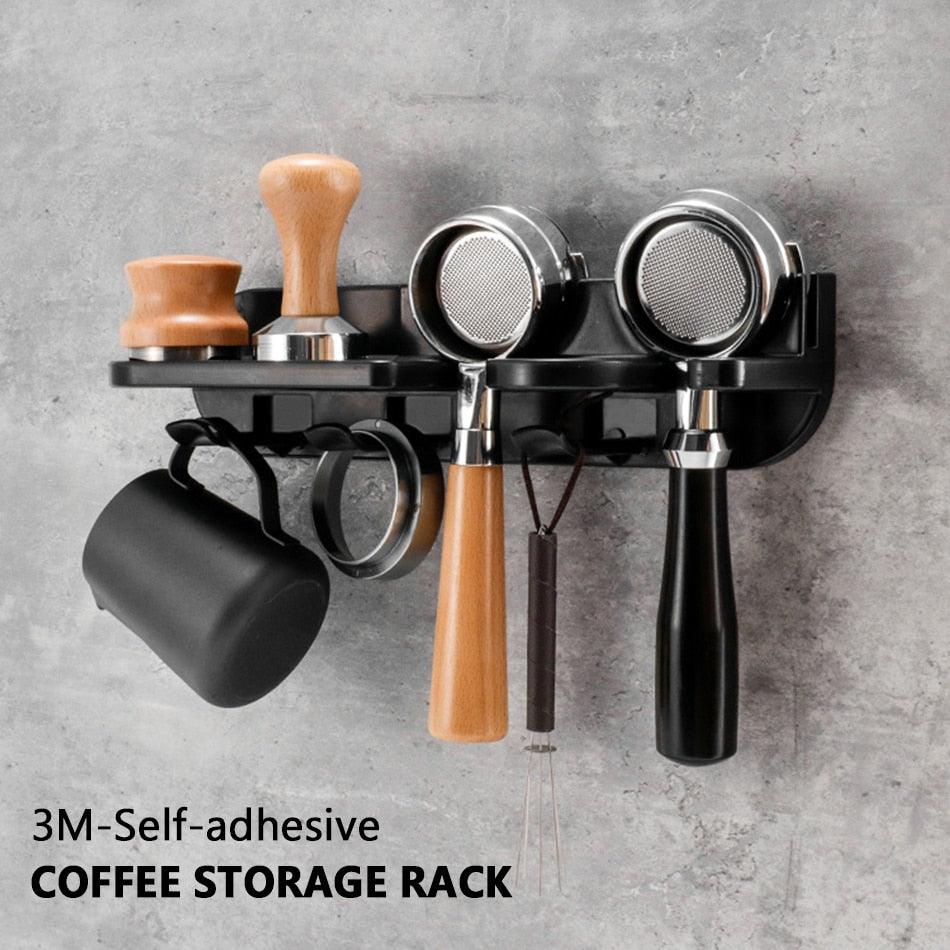 51/54/58mm Wall Mount Coffee Set Storage Rack Puching Free Espresso Coffee Portafilters Holder Coffeeware Organizer Accessories - Lily Depot
