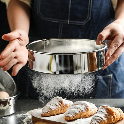 Kitchen Fine Mesh Flour Sieve Filter Colander Stainless Steel Sifter Sieve Strainer Leaking Sieve Kitchen Cake Baking Sifters - Lily Depot