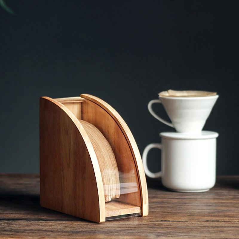 Hand Drip Coffee Filter Paper Holder Storage Rack V60 Decorative Cone Coffee Filter Container Household Coffee Accessories - Lily Depot