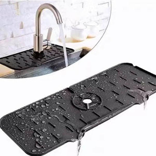 Kitchen Faucet Absorbent Mat Sink Splash Guard Silicone Drainage Mat Drying Pad Kitchen Bathroom Countertop Protection Mat - Lily Depot