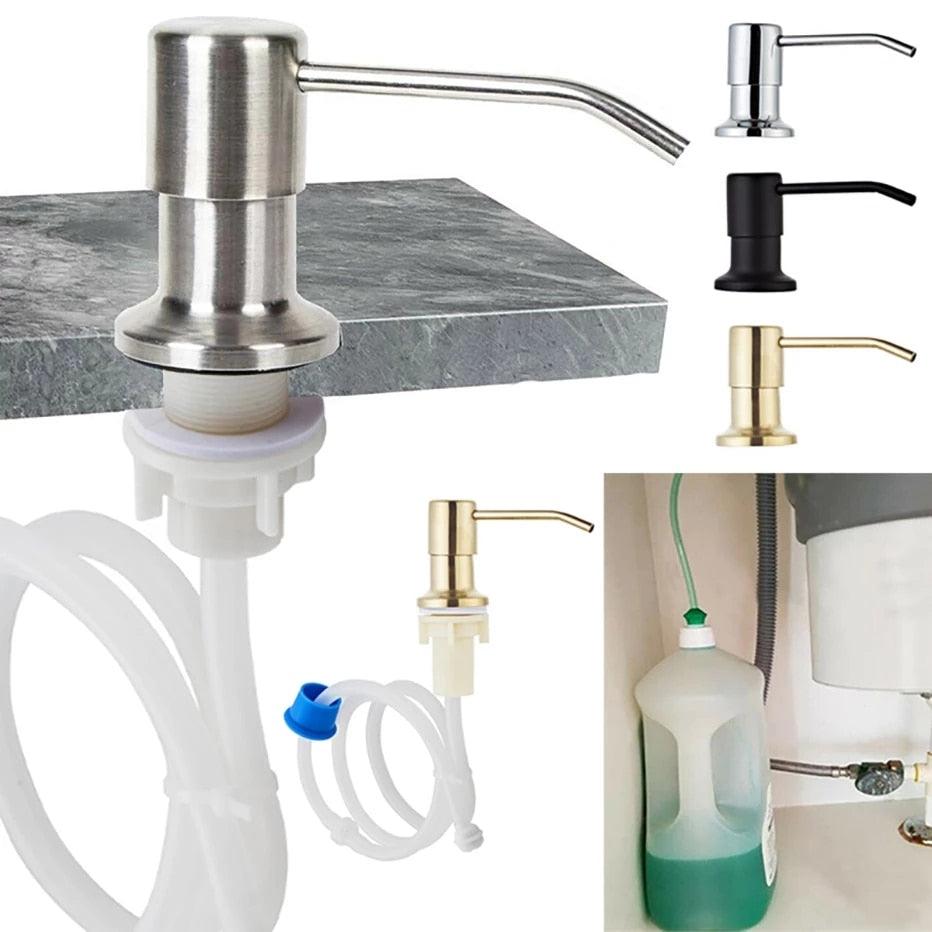 Kitchen Sink Soap Dispenser Extension Tube Kit Replacement for Kitchen Sink Metal Under Deck Counter in Sink Mounted - Lily Depot