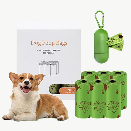Portable Dog Poop Bags EPI Degradable Cat Waste Bags With Storage Box Doggie Outdoor Clean Garbage Bag Pet Supplies 15 Bags/Roll - Lily Depot