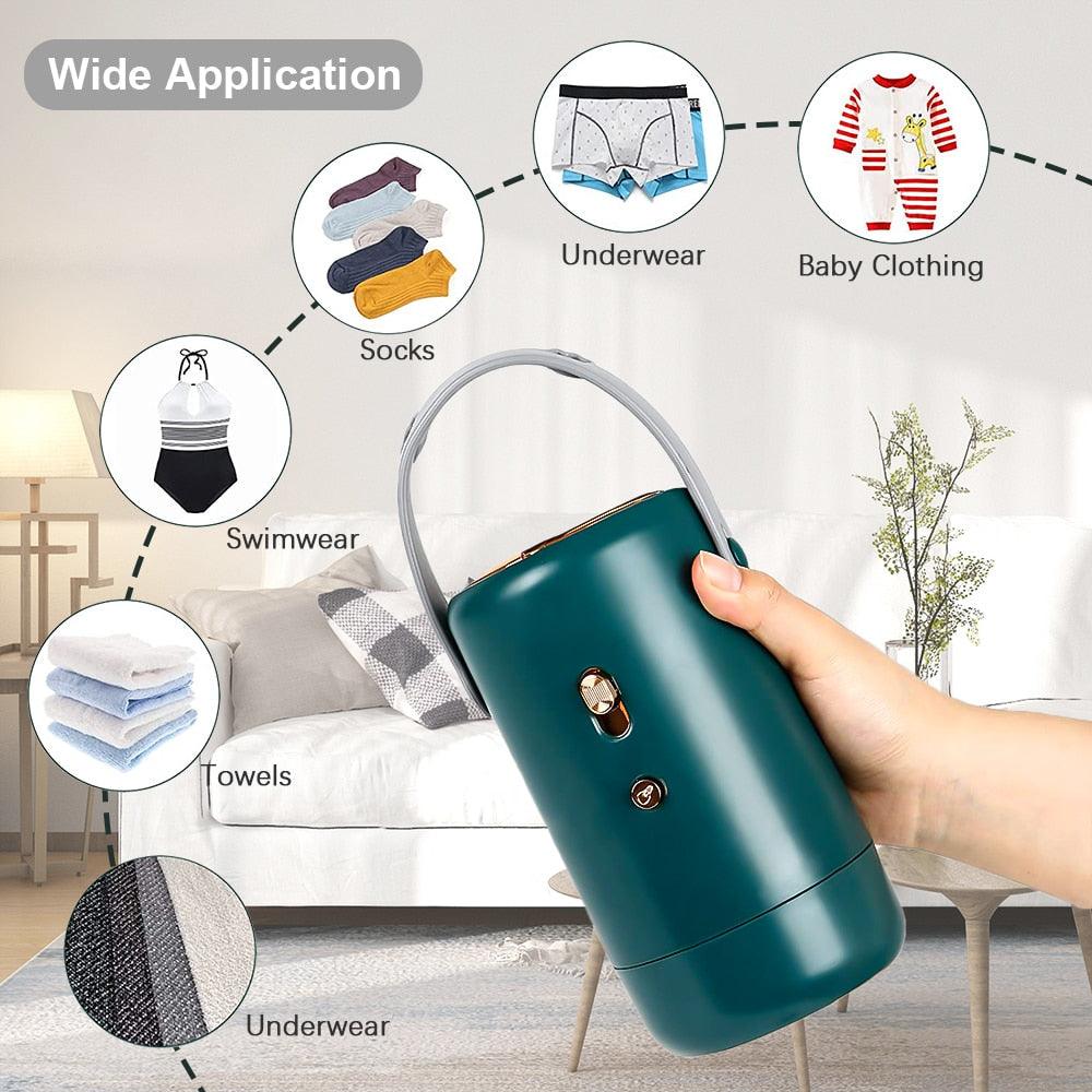 Portable Clothes Dryer Mini Dryer with Clothes Multifunctional Small Drying Machine for Underwear Panties Swimsuit Socks Shoes - Lily Depot
