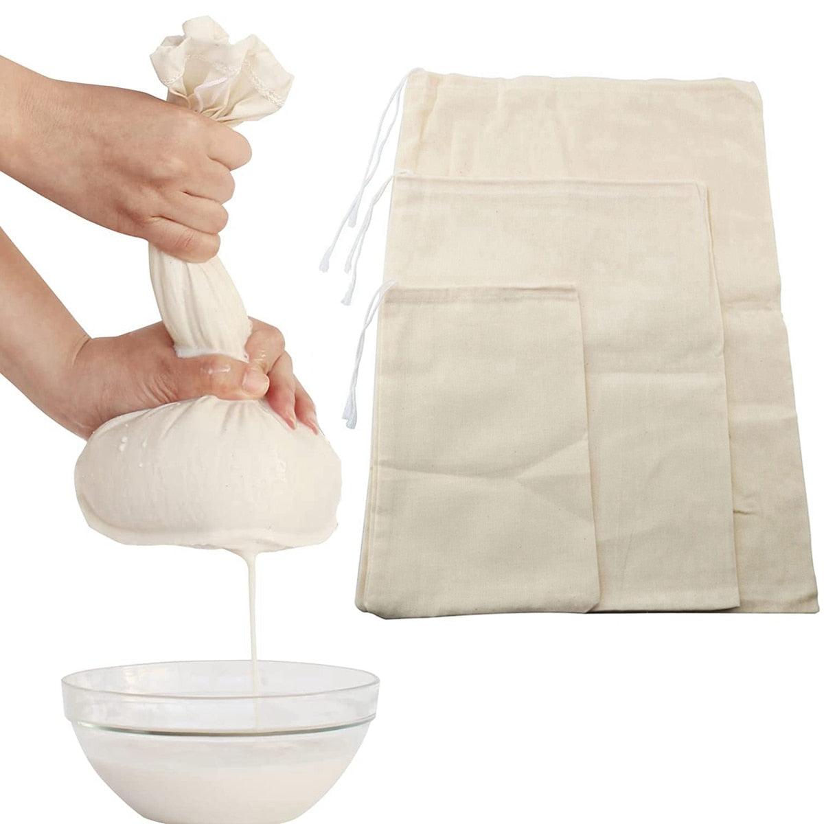 Reusable Cheese Cloth Cheesecloth Bags for Straining Nut Milk Bags Cold Brew Bags Tea Yogurt Coffee Filter Strainers Bag - Lily Depot