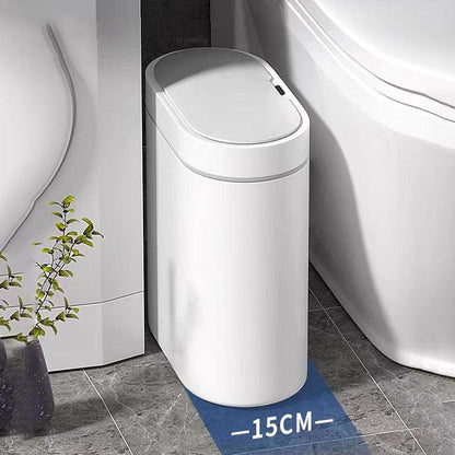 Smart Sensor Trash Can Electronic Automatic Bathroom Toilet Household Waterproof Narrow Seam Storage Bucket Smart Home Trash Bin - Lily Depot