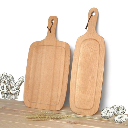 Solid Wood Small Cutting Board with Handle for Charcuterie, Bread, Vegetables,Fruits, Kitchen Serving Tray - Lily Depot