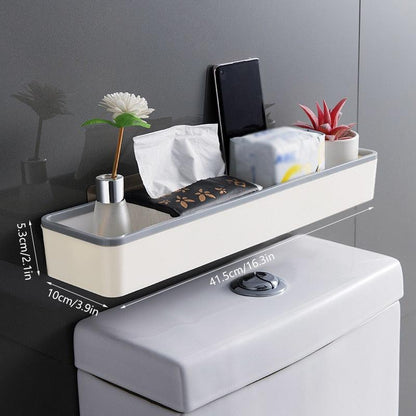 Wall Hanging Storage Cabinet Rack Punch Free Multifunctional Bathroom Toilet Above Artifact Shelf Organizer Without Drilling - Lily Depot